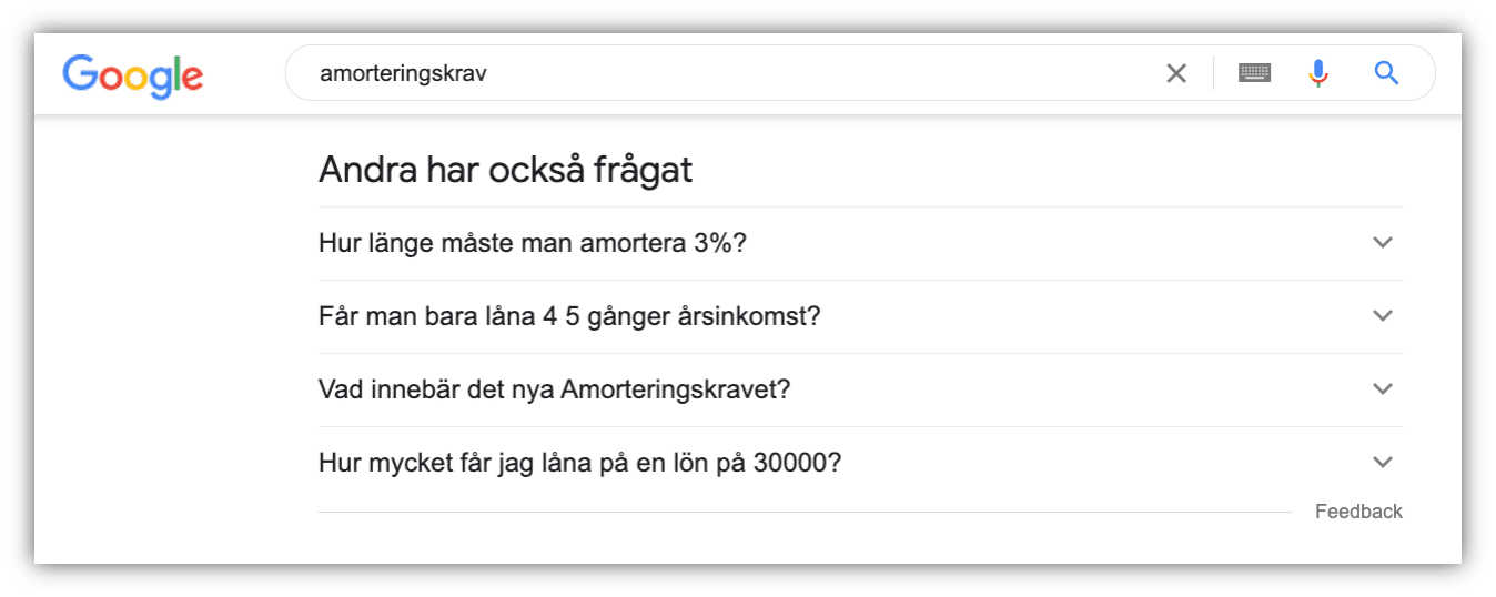 Sökning på "amorteringskrav"