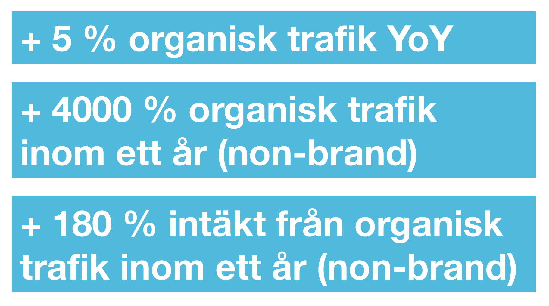 Exempel på hur SEO-målsättningar kan se ut.