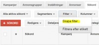 Google AdWords filter