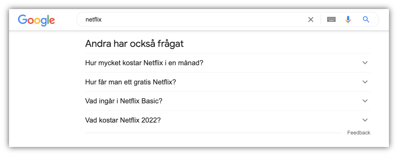 Sökning på "Netflix"