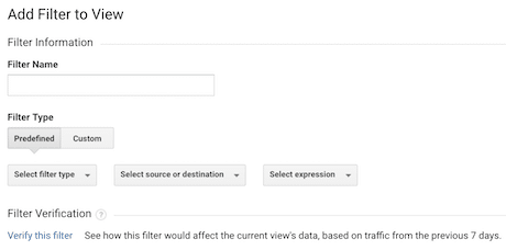 Vyfilter i Google Analytics