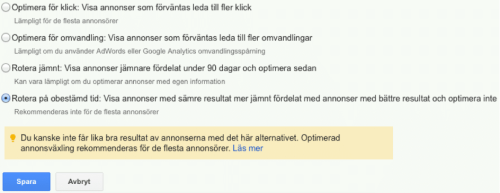 Adwords Annonsväxling