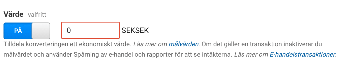 ekonmiskt målvärde