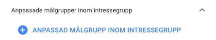 anpassad malgrupp inom intressegrupp