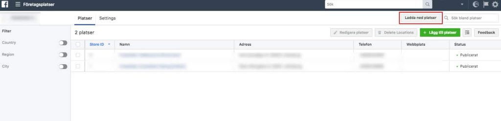 ladda ner facebookplatser