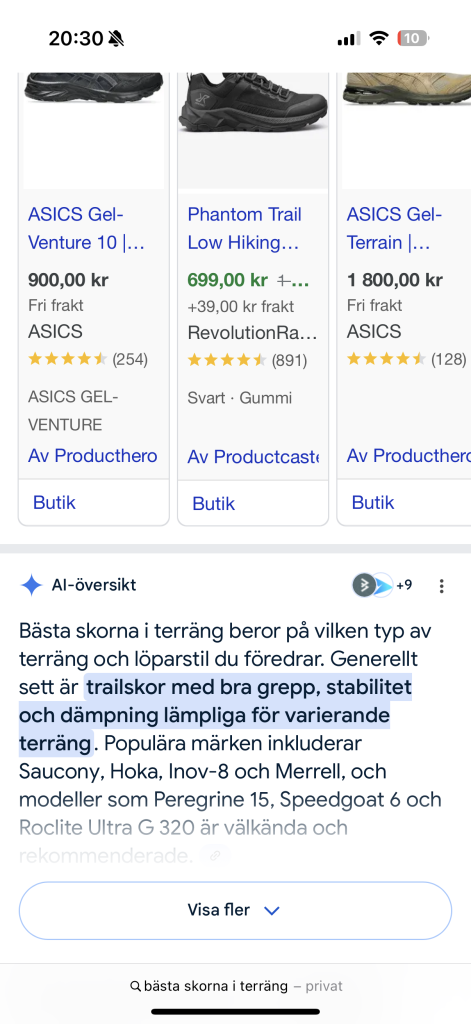 Googling: bästa skorna