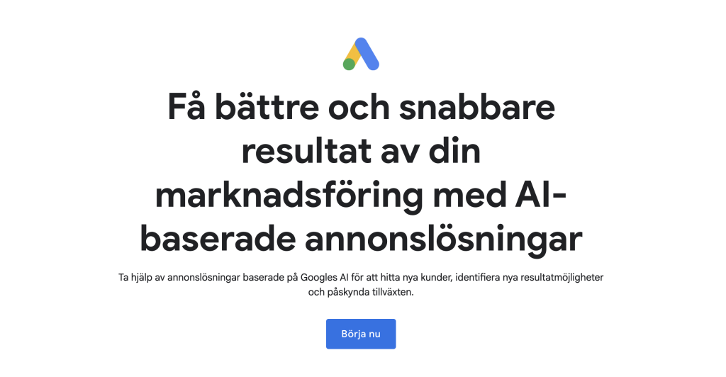 AI-baserade annonslösningar i Google ads